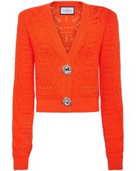 Philipp Plein - Cardigan À Motif Intarsia - Lyst