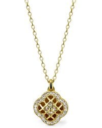 Velora Vie - Crownclover Zircon Necklace - Lyst
