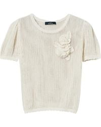 Twinset - Pullover Mit Blumenapplikation - Lyst