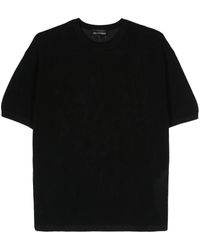 Emporio Armani - T-shirt en maille ajourée - Lyst
