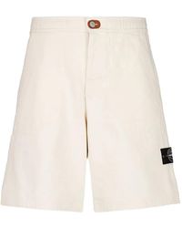 Stone Island - L100001 Patch-Pocket Elasticated Shorts - Lyst