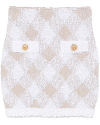 Balmain - Minigonna A Rombi - Lyst