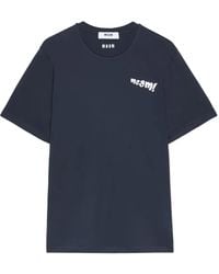 MSGM - T-Shirt À Détail De Logo - Lyst
