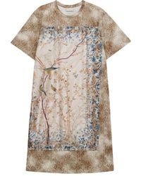 Pierre Louis Mascia - Bird-Print Panelled T-Shirt - Lyst