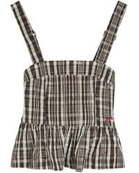 Damson Madder - Check-Pattern Top - Lyst