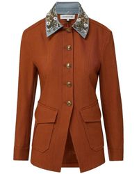 Veronica Beard - Laramie Dickey Bead-Embellished Jacket - Lyst
