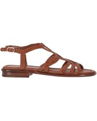 LA ROSE - Woven Leather Flat Sandals - Lyst