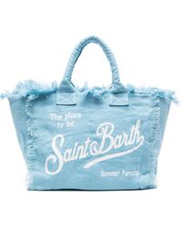 Mc2 Saint Barth - Große Vanity Handtasche aus Leinen - Lyst