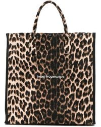 Twentyfourhaitch - Myrtos Leopard-Print Tote Bag - Lyst