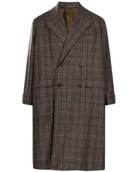 Caruso - Rigoletto Check Double-Breasted Coat - Lyst