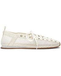 Ganni - Ballerines En Résille À Lacets - Lyst