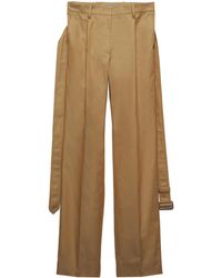 Prada - Cotton Twill Trousers - Lyst