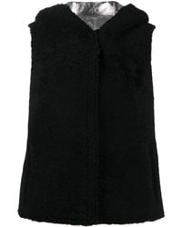 Yves Salomon Reversible Shearling Gilet - Black