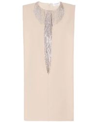 Sportmax - Robe Courte Festoso À Franges Strassées - Lyst