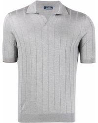 Barba Napoli - Ribbed-knit Short-sleeved Polo Shirt - Lyst