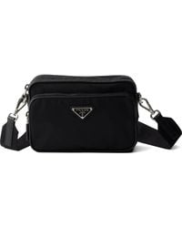 Prada - Sac Porté Épaule Re-Nylon Et Cuir Saffiano - Lyst