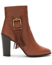 Tod's - Fringed Buckle Ankle Boots - Lyst