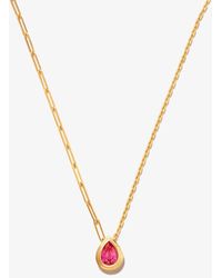 Yvonne Léon - 9kt Yellow Gold Crystal Necklace - Lyst