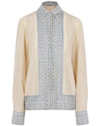 Ermanno Scervino - Crystal-Embellished Geometric-Print Shirt - Lyst