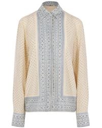 Ermanno Scervino - Crystal-Embellished Geometric-Print Shirt - Lyst