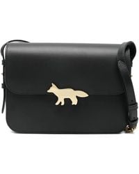 Maison Kitsuné - Fox-Head Leather Shoulder Bag - Lyst