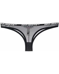 Off-White c/o Virgil Abloh - Logo-print Thong Black - Lyst