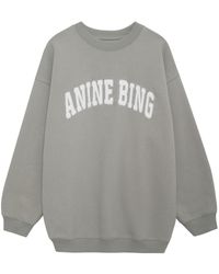 Anine Bing - Tyler Logo-patch Jersey Sweatshirt - Lyst
