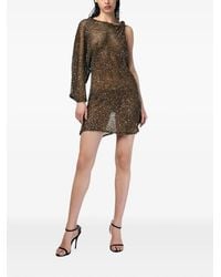 ANDRA ANDREESCU - One-Shoulder Sequin-Embellished Mini Dress - Lyst