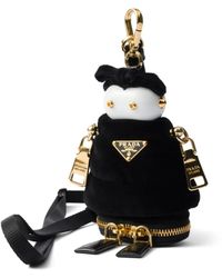 Prada - ロゴプレート バッグチャーム - Lyst