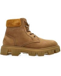 Moncler - Peak City Suede-Panelled Chunky-Sole Boots - Lyst
