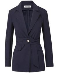Veronica Beard - Howard Single-Breasted Belted Cotton Blazer - Lyst