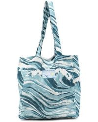 Maison Kitsuné - Abstract-pattern Print Linen Bag - Lyst