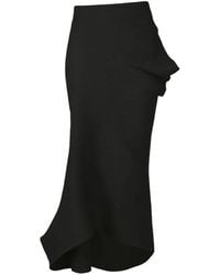 Issey Miyake - Pleated Asymmetric Maxi Skirt - Lyst