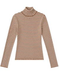 Max Mara - Striped Ribbed-Knit Sweater - Lyst