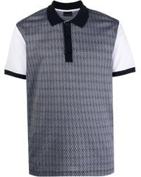 Billionaire - Two-Tone Cotton Polo Shirt - Lyst