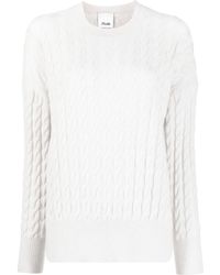 Allude - Cable-knit Long-sleeve Jumper - Lyst