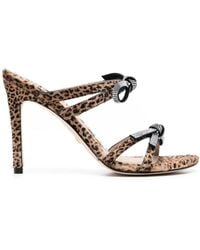Stuart Weitzman - 100Mm Leopard-Print Mules - Lyst