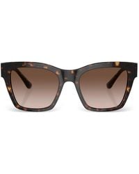 Dolce & Gabbana - Crossed Tortoiseshell-Effect Square-Frame Sunglasses - Lyst
