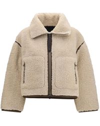 Pinko - Faux-Shearling Faux-Leather-Trim Jacket - Lyst