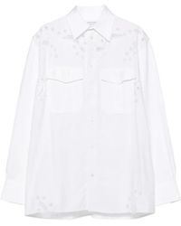 Marine Serre - Logo-Embroidered Shirt - Lyst
