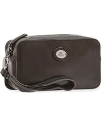 The Bridge - Logo-Plaque Leather Clutch Bag - Lyst