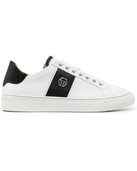 Philipp Plein - Logo-Plaque Leather Sneakers - Lyst