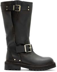 AllSaints - Bottes En Cuir - Lyst