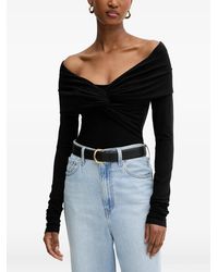 La Mania - Twisted Draped Top - Lyst