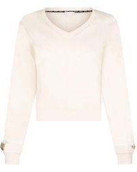 Liu Jo - V-Neck Chain-Detail Sweatshirt - Lyst