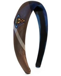 Vivienne Westwood - Orb-Embroidered Tartan Headband - Lyst