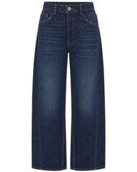 Patrizia Pepe - Washed Wide-Leg Jeans - Lyst