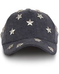 Balmain - Star-stud Denim Cap - Lyst