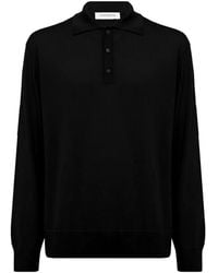 Laneus - Long-Sleeve Polo Shirt - Lyst