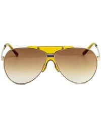 The Attico - X Linda Farrow Amelia Pilot-Frame Sunglasses - Lyst